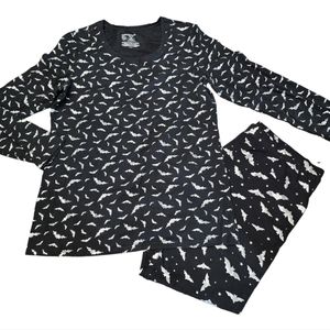 No Boundaries Silver Bat Pant Shirt Set Size XL